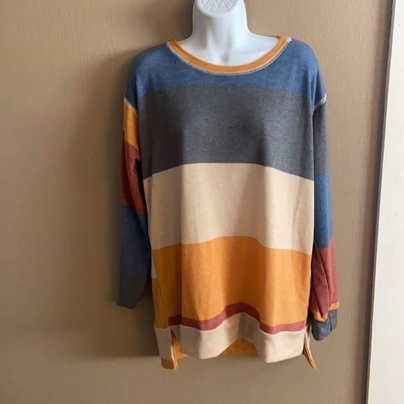 Sew N Love Tops - Sew N Love striped top with high low back.